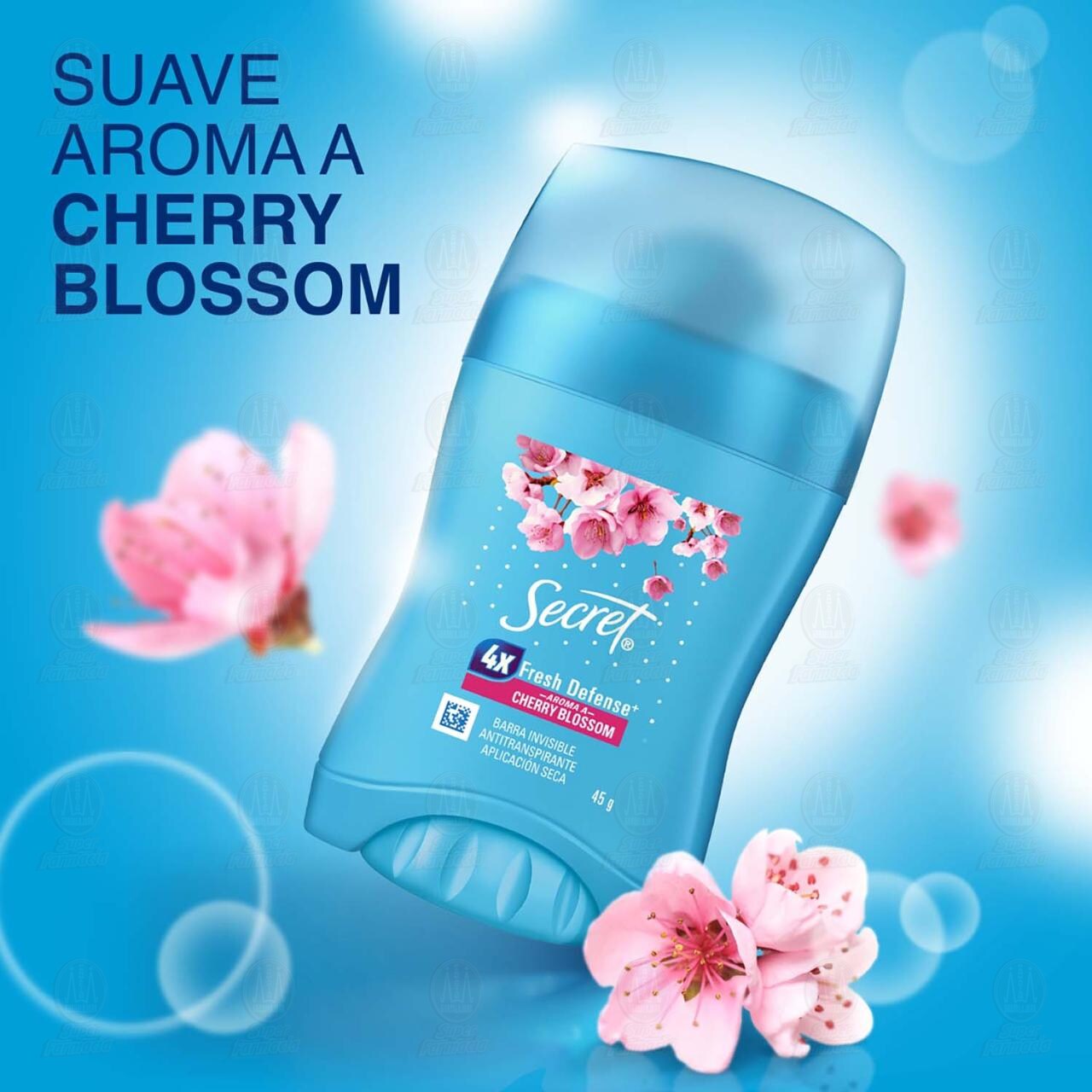 Antitranspirante Secret Fresh Defense Aroma Cherry Blossom en Barra, 45 gr. image number 3