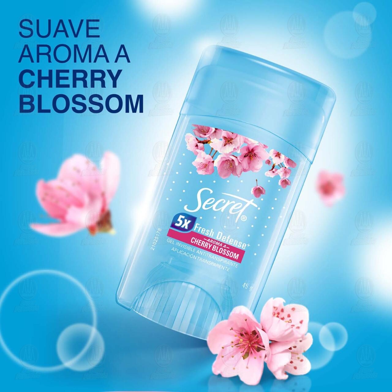 Antitranspirante Secret Fresh Defense Aroma Cherry Blossom en Gel, 45 gr. image number 3