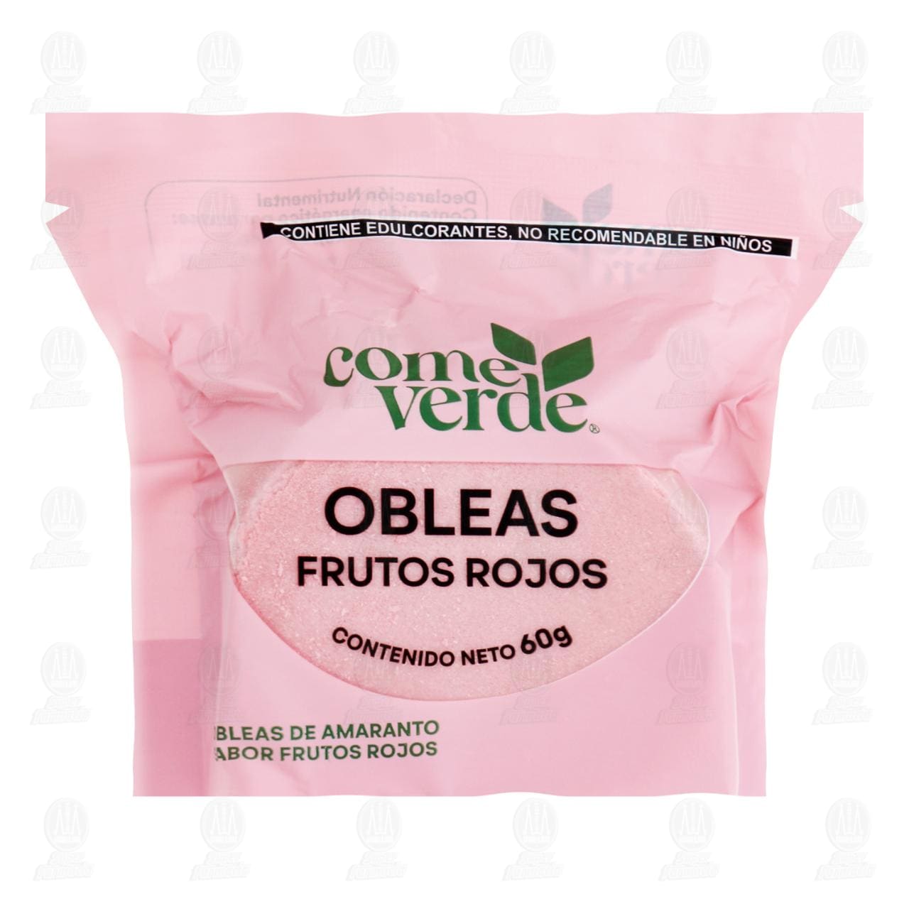 Imagen para Obleas Come Verde Sabor Frutos Rojos, 60 gr.