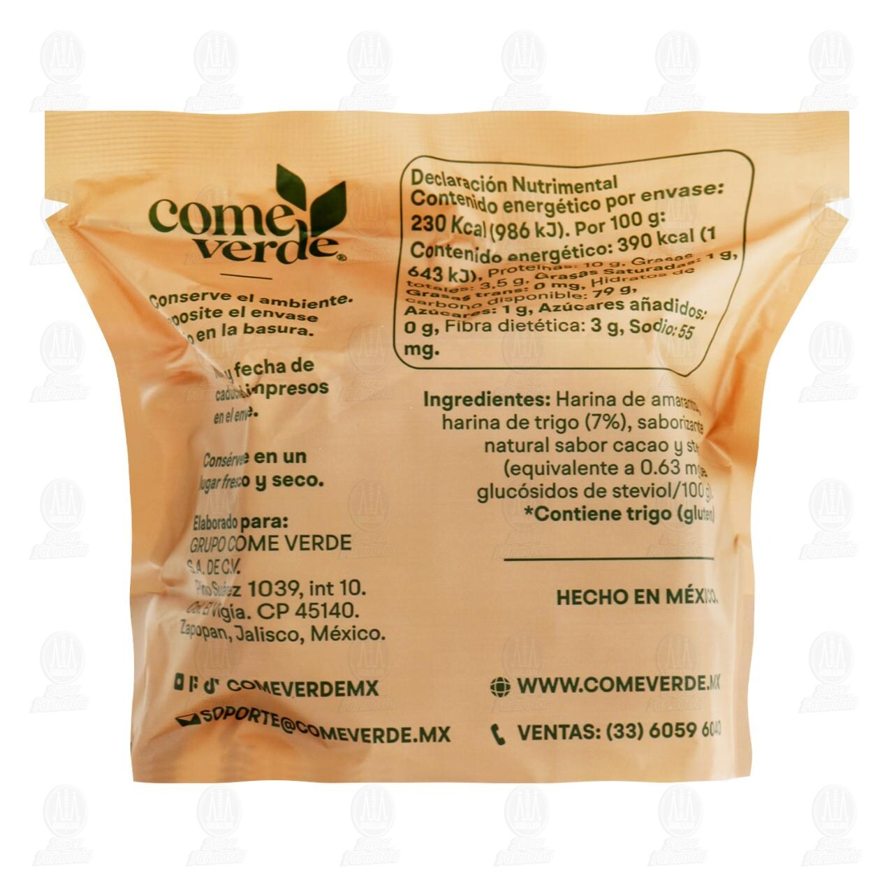 Obleas Come Verde Sabor Cacao, 60 gr. image number 1