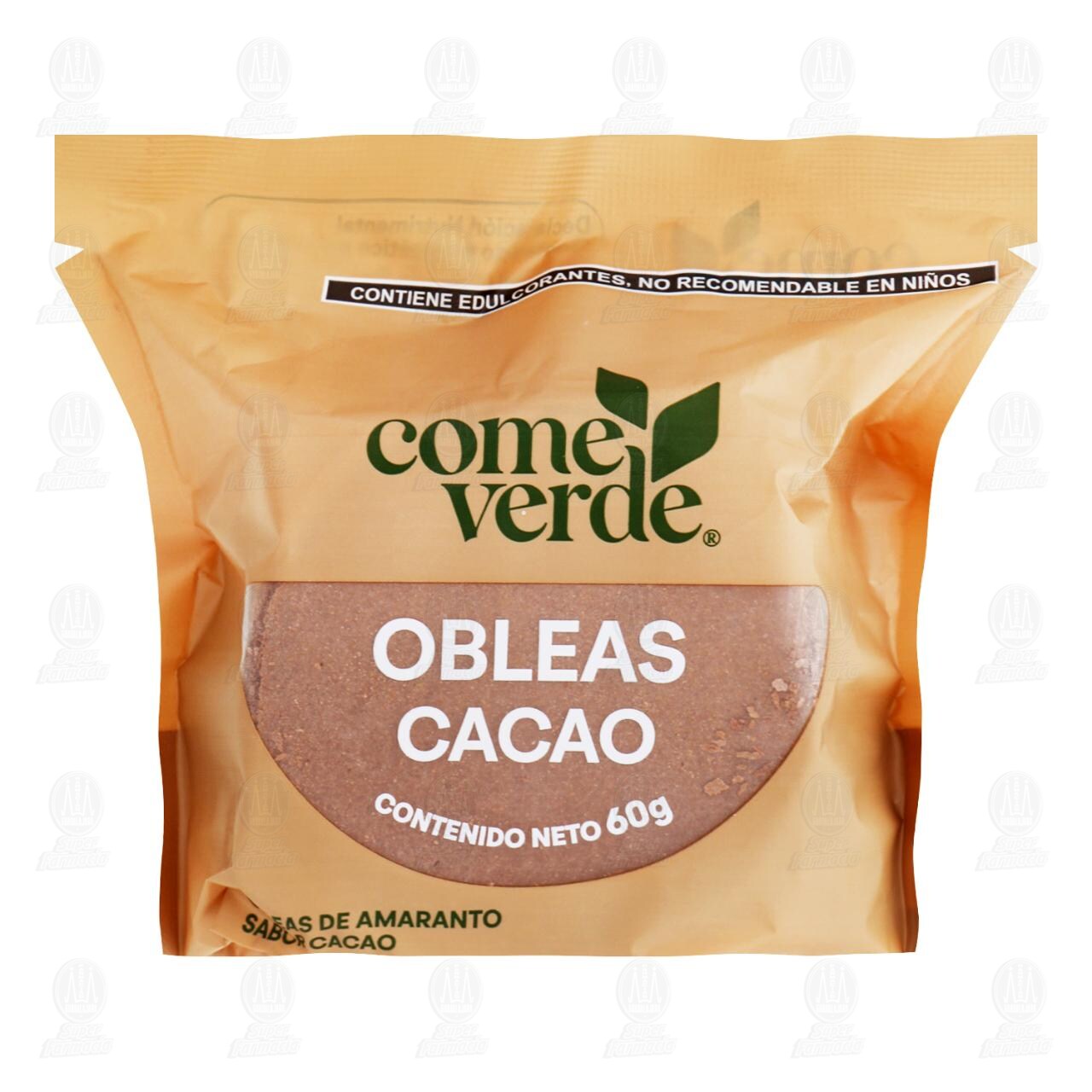 Obleas Come Verde Sabor Cacao, 60 gr. image number 0