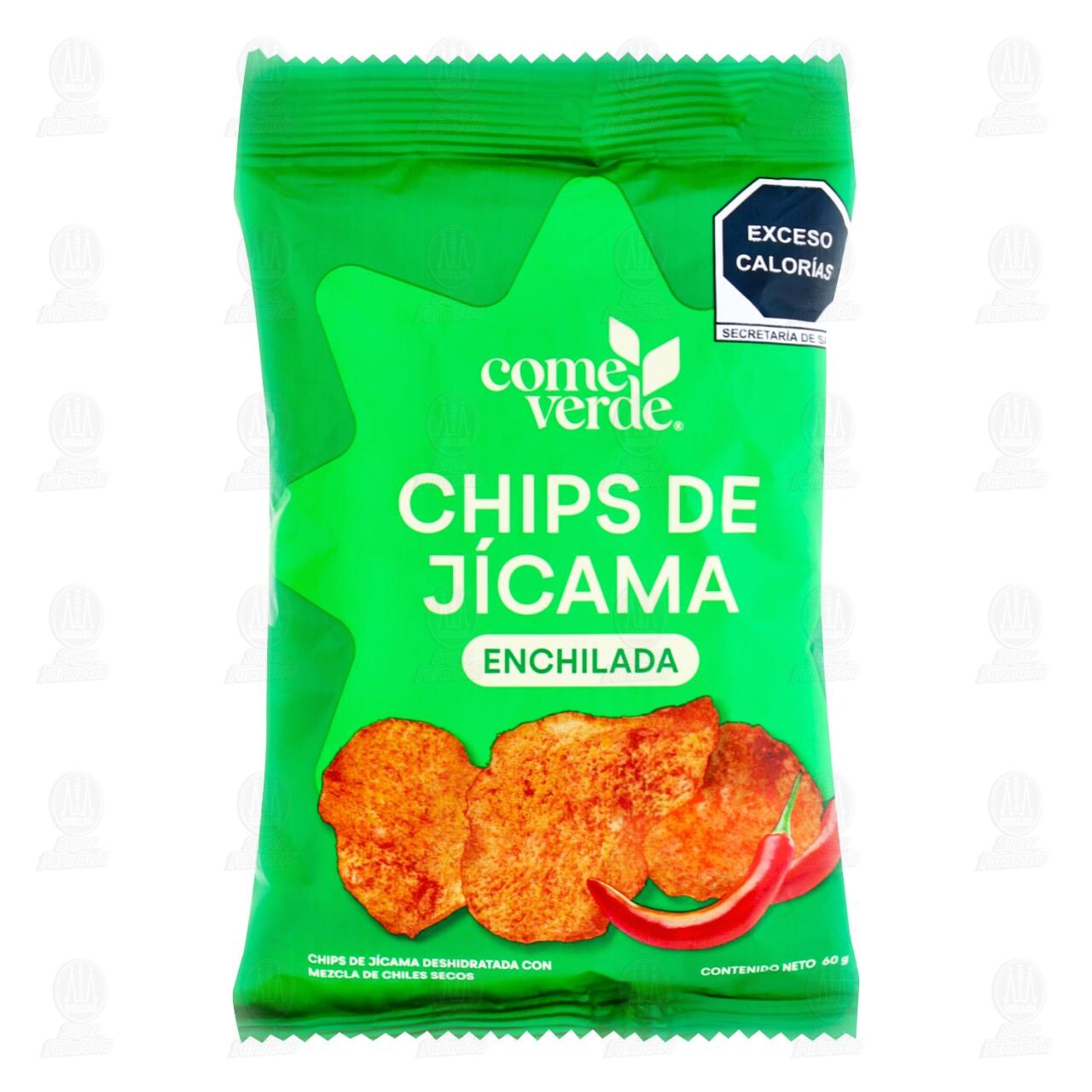 Chips Come Verde de Jícama Enchilada, 60 gr.