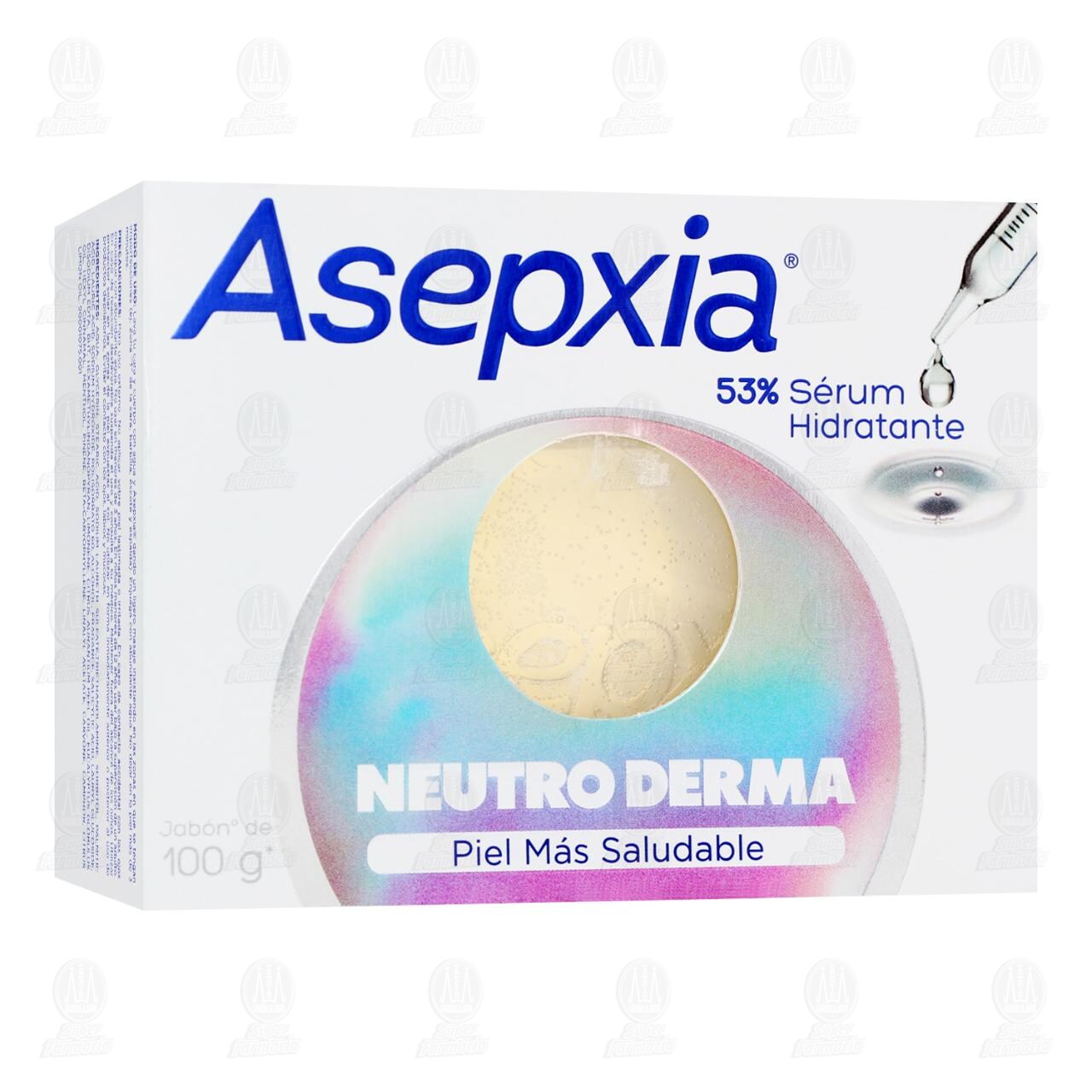 Jabón Asepxia Neutro Derma en Barra, 100 gr.