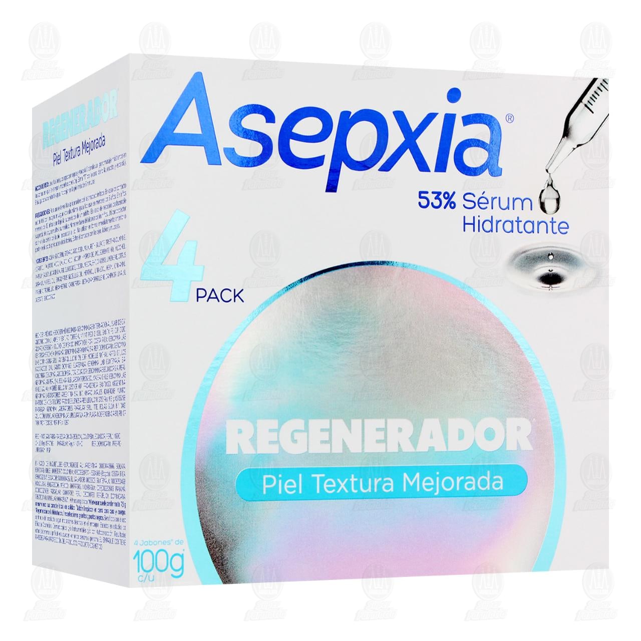 Pack Jabón Asepxia Regenerador en Barra, 4 pzas de 100 gr c/u. image number 0