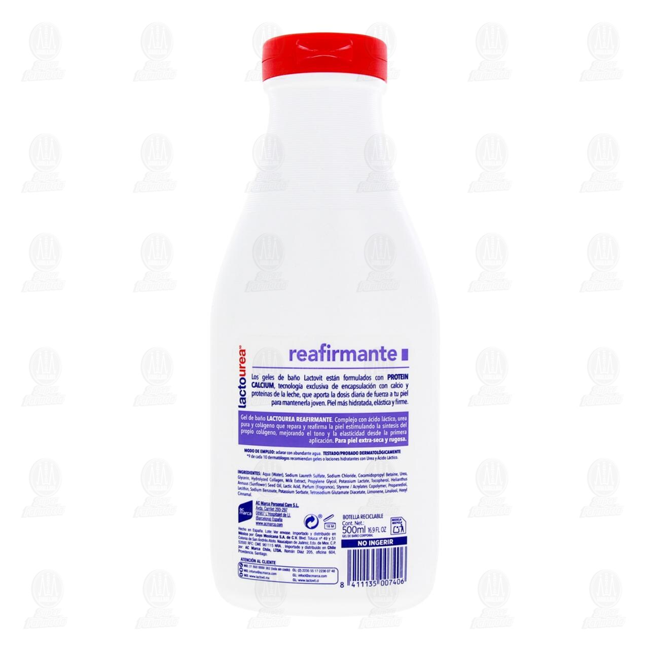 Gel de Ba&ntilde;o Corporal Lactovit Lactourea Reafirmante, 500 ml. image number 2
