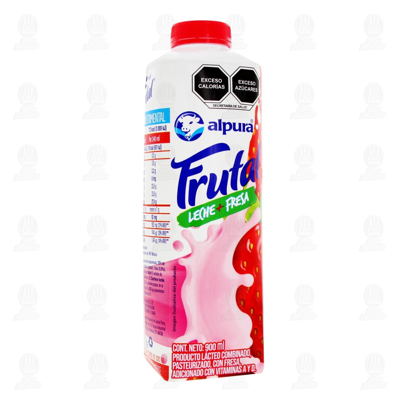 Imagen para Leche Alpura Frutal + Fresa, 900 ml.