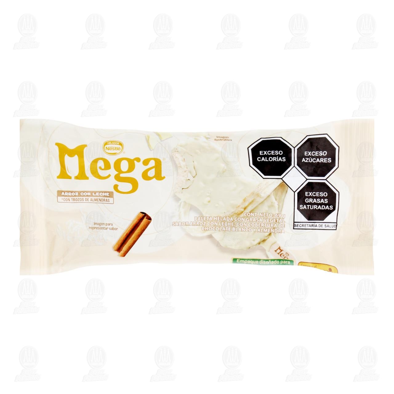 Imagen para Paleta Helada Mega Arroz con Leche con Trozos de Almendras, 69 gr.
