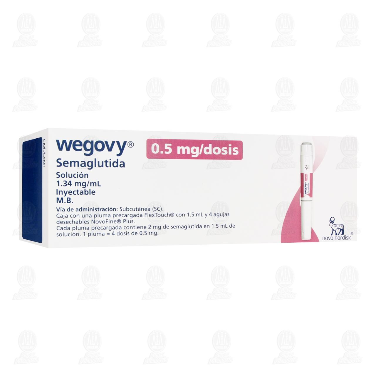 Wegovy 0.5mg/dosis 1.34mg/ml Solución Inyectable, 1 Pluma Precargada.