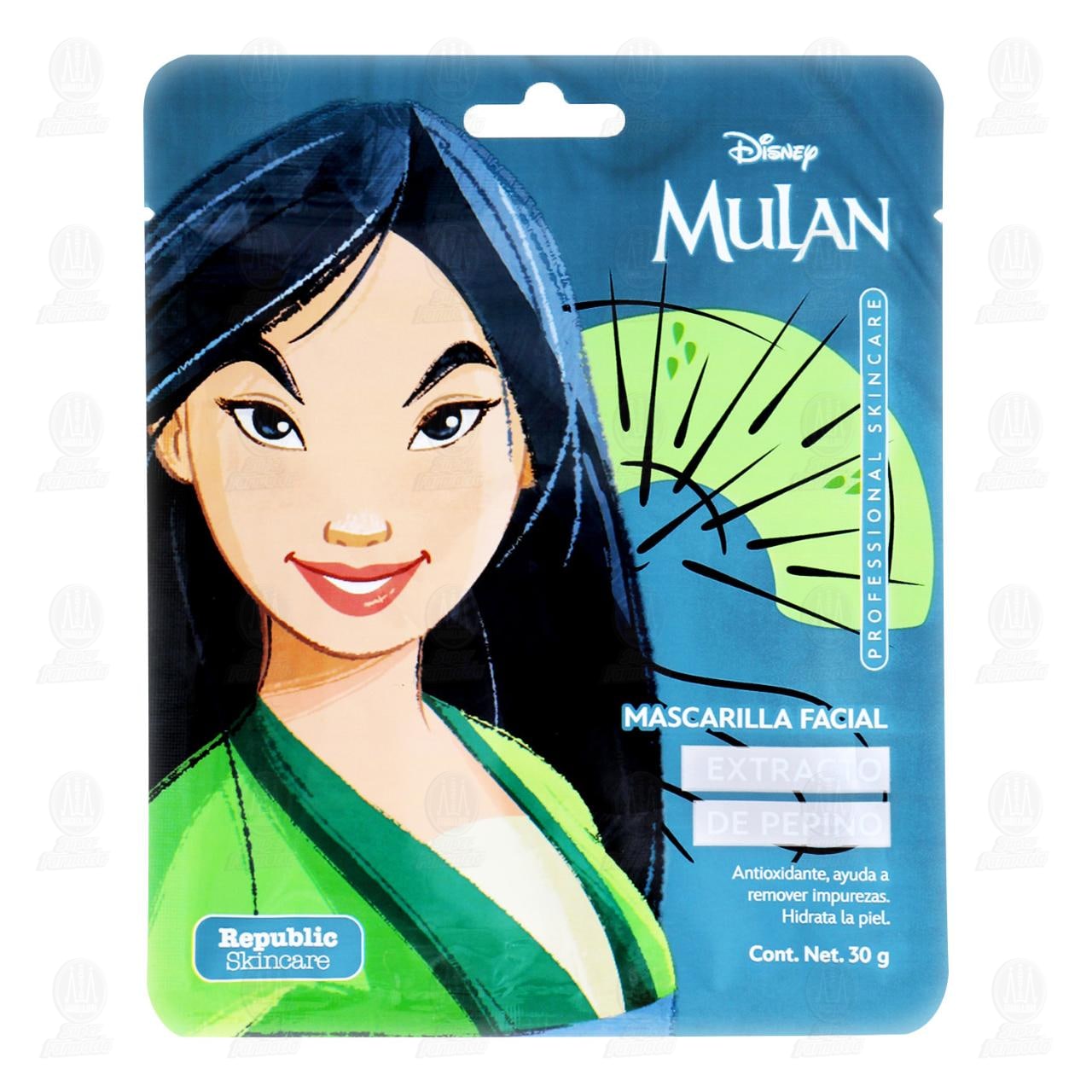 Imagen para Mascarilla Facial Republic Skincare Disney Mulan con Extracto de Pepino, 1 pz.