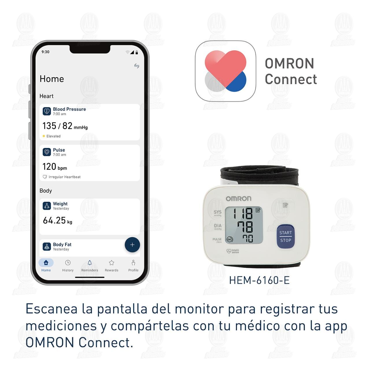 Monitor de Presi&oacute;n Arterial Omron Autom&aacute;tico de Mu&ntilde;eca, 1 pz. image number 3