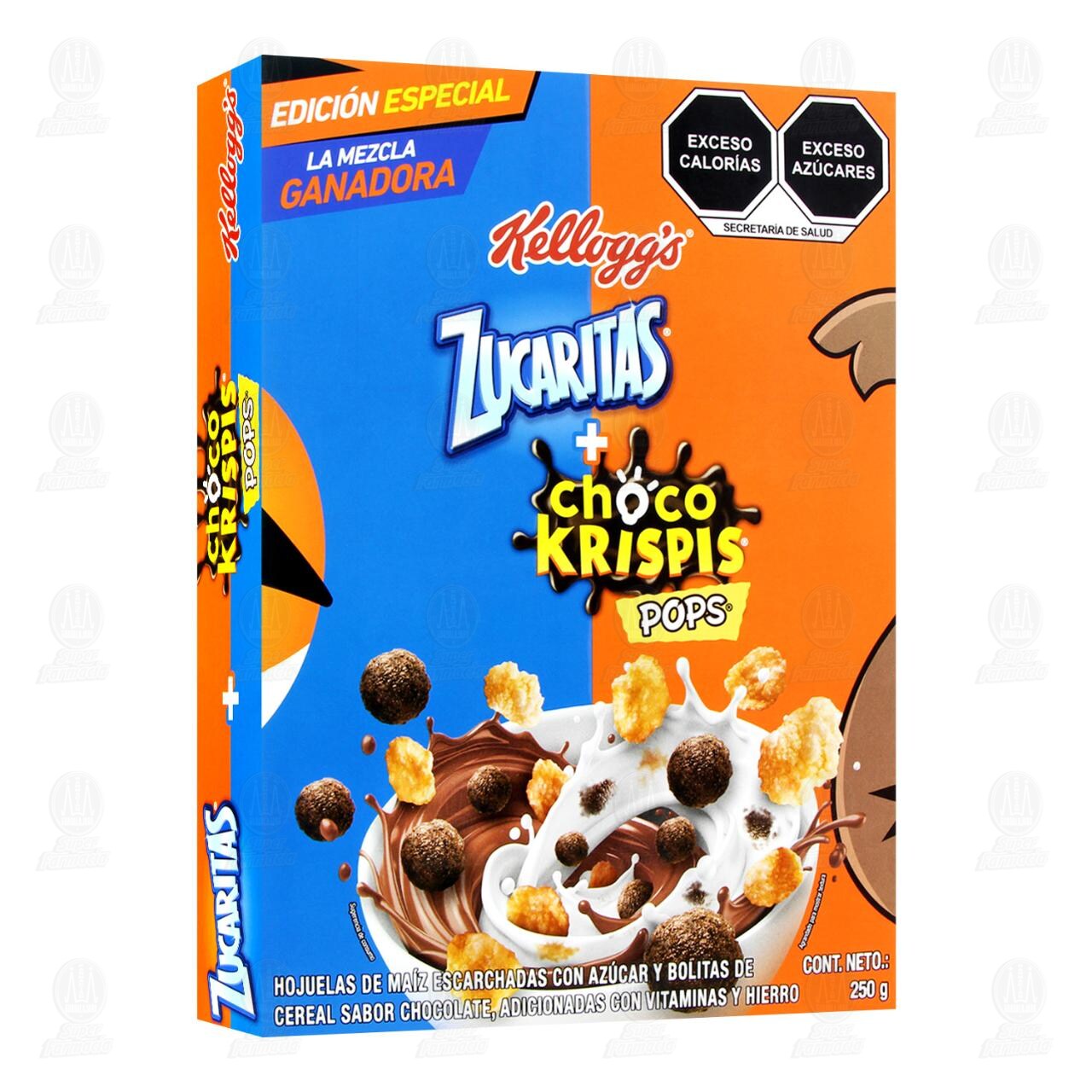 Cereal Kellogg's la Mezcla Ganadora Zucaritas + Choco Krispis Pops, 250 gr. image number 0