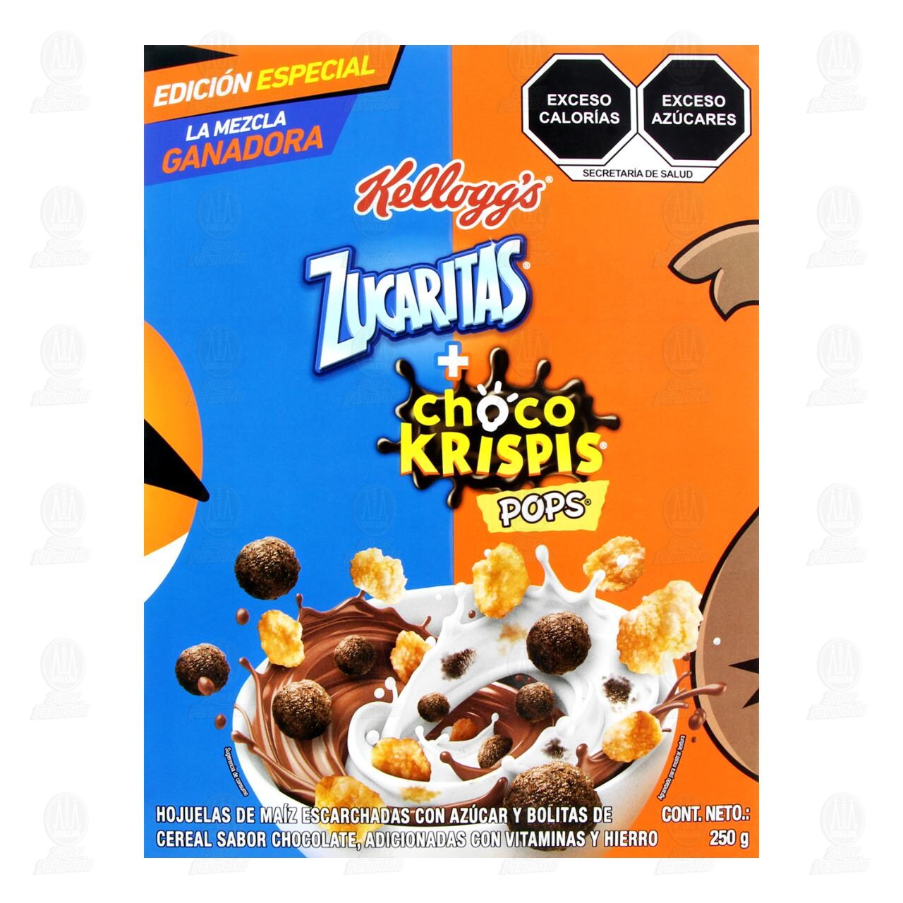 Cereal Kellogg's la Mezcla Ganadora Zucaritas + Choco Krispis Pops, 250 gr. image number 1