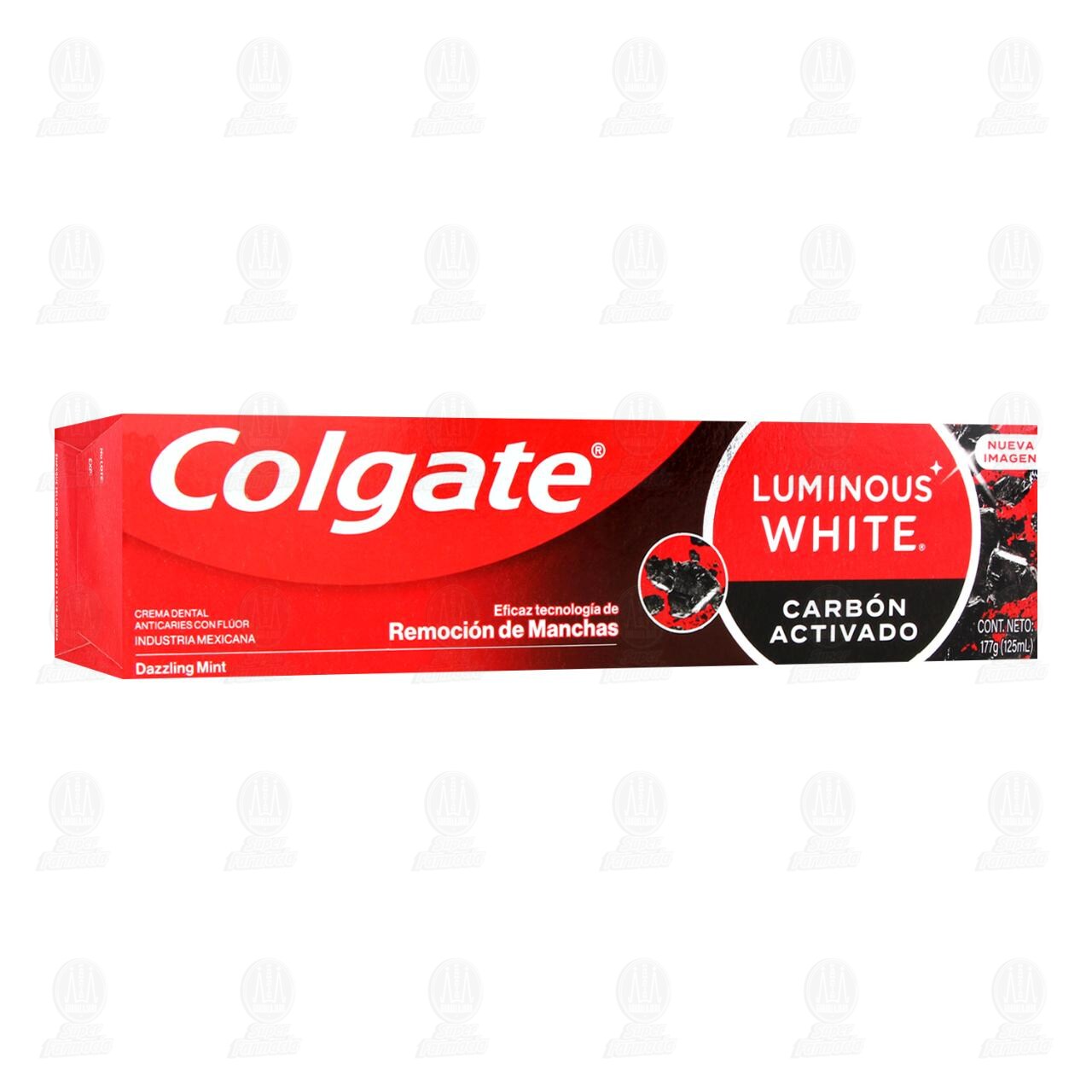 Pasta Dental Colgate Luminous White Carb&oacute;n Activado, 125 ml.