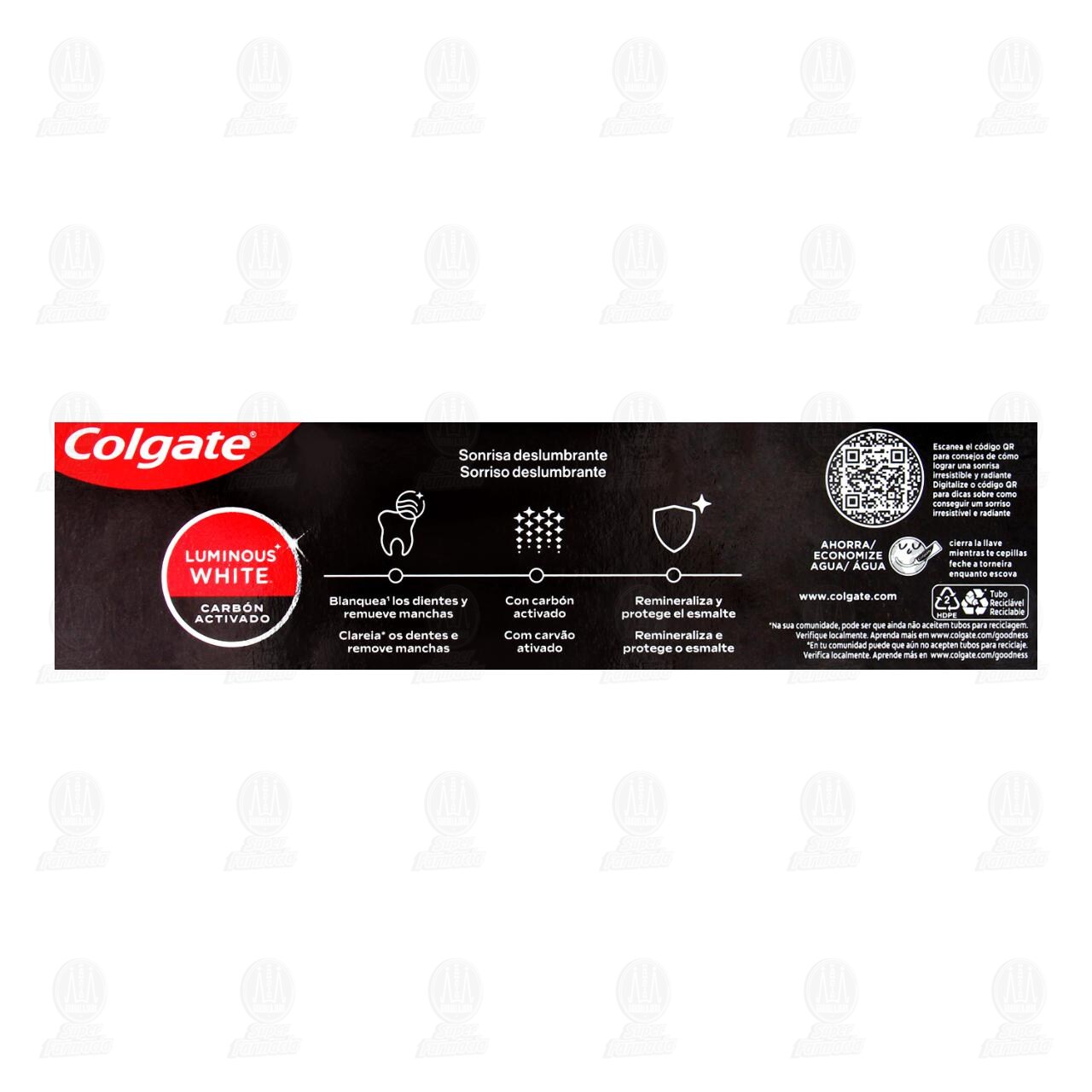 Pasta Dental Colgate Luminous White Carb&oacute;n Activado, 125 ml. image number 2