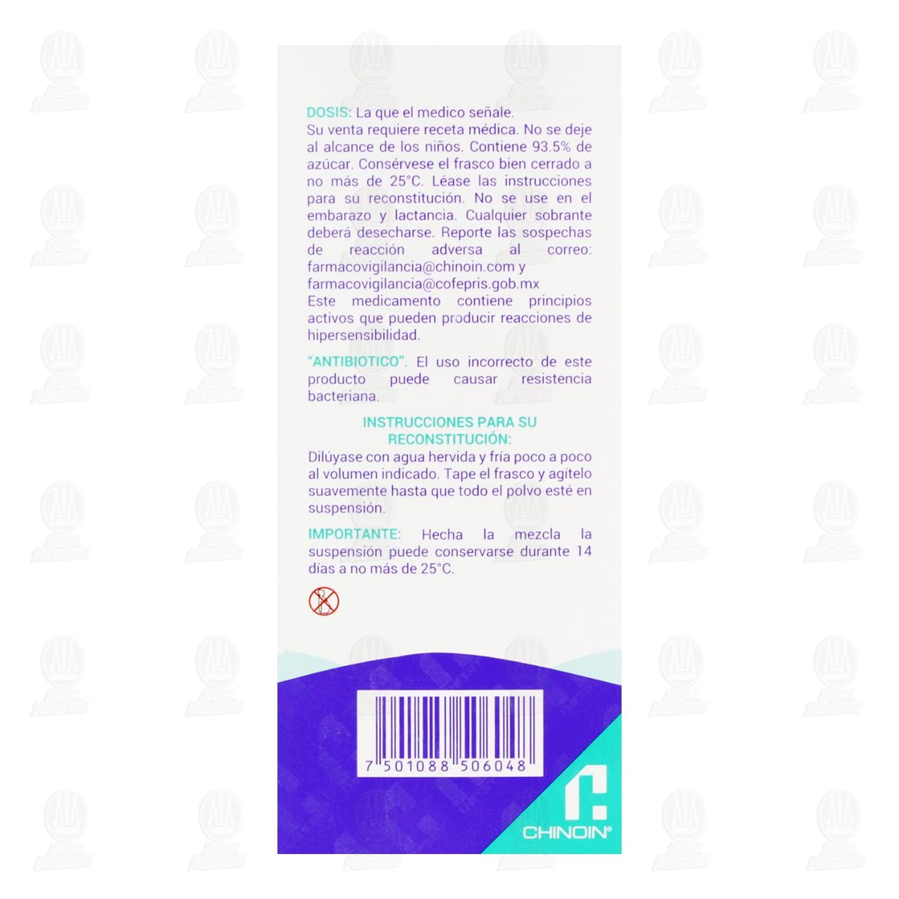 Sunderin 100mg/5ml Suspensi&oacute;n, 50 ml. image number 2