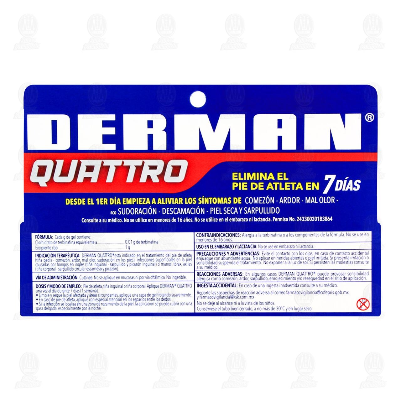 DERMAN QUATTRO 1% 15GR GEL CJ/TB image number 2