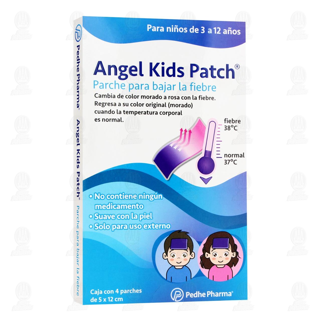 Parche Angel Kids para Bajar la Fiebre, 4 pzas.