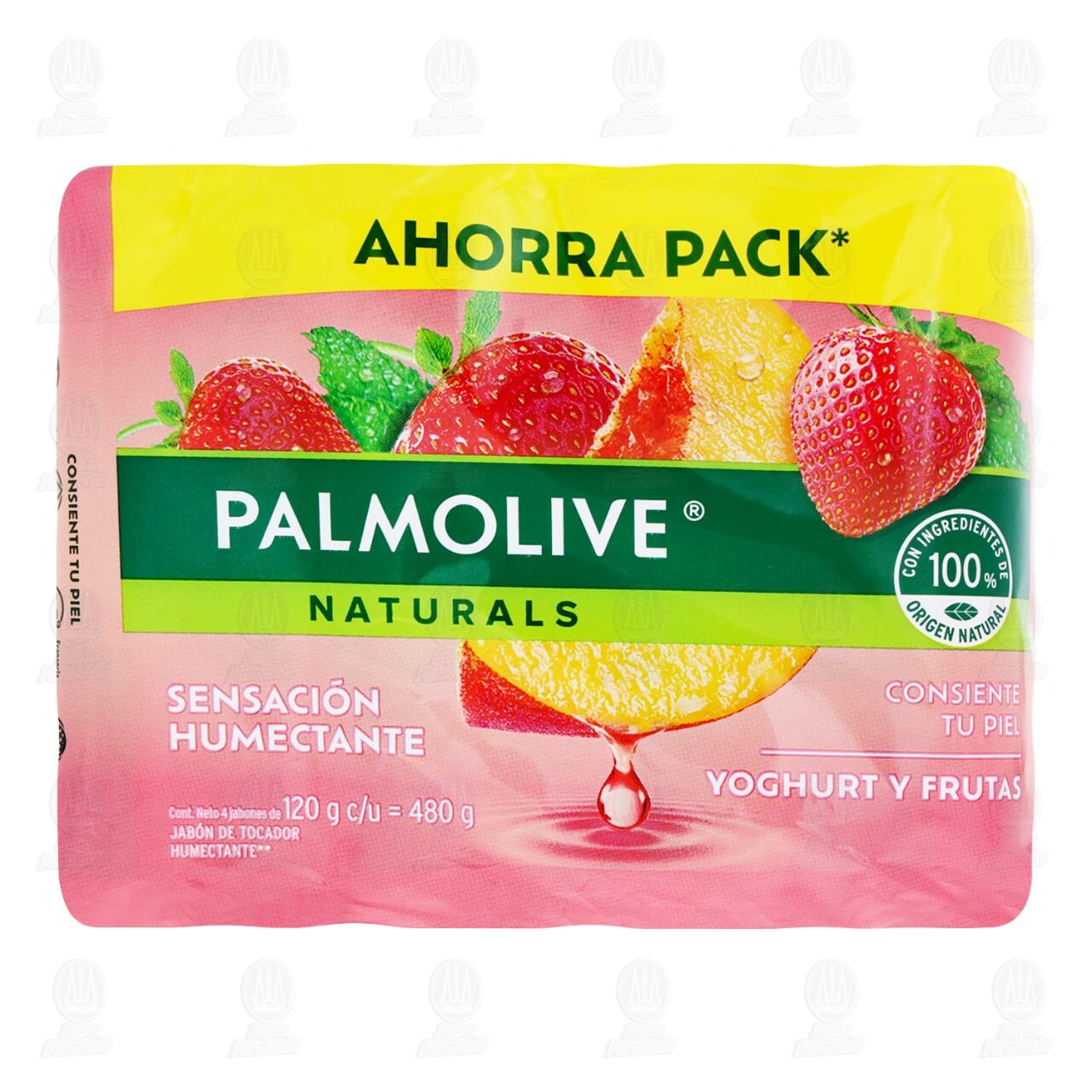 Pack Jab&oacute;n de Tocador Palmolive Naturals Yoghurt y Frutas Ahorra Pack, 4 pzas de 120 gr c/u. image number 1