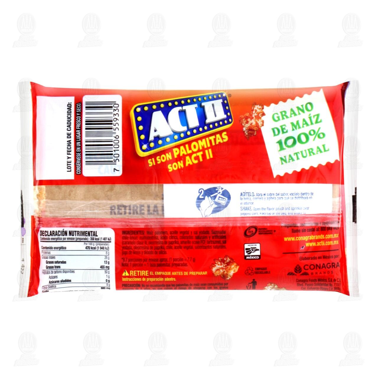 Palomitas Act II Sabor Chile y Limón, 87.5 gr. image number 1