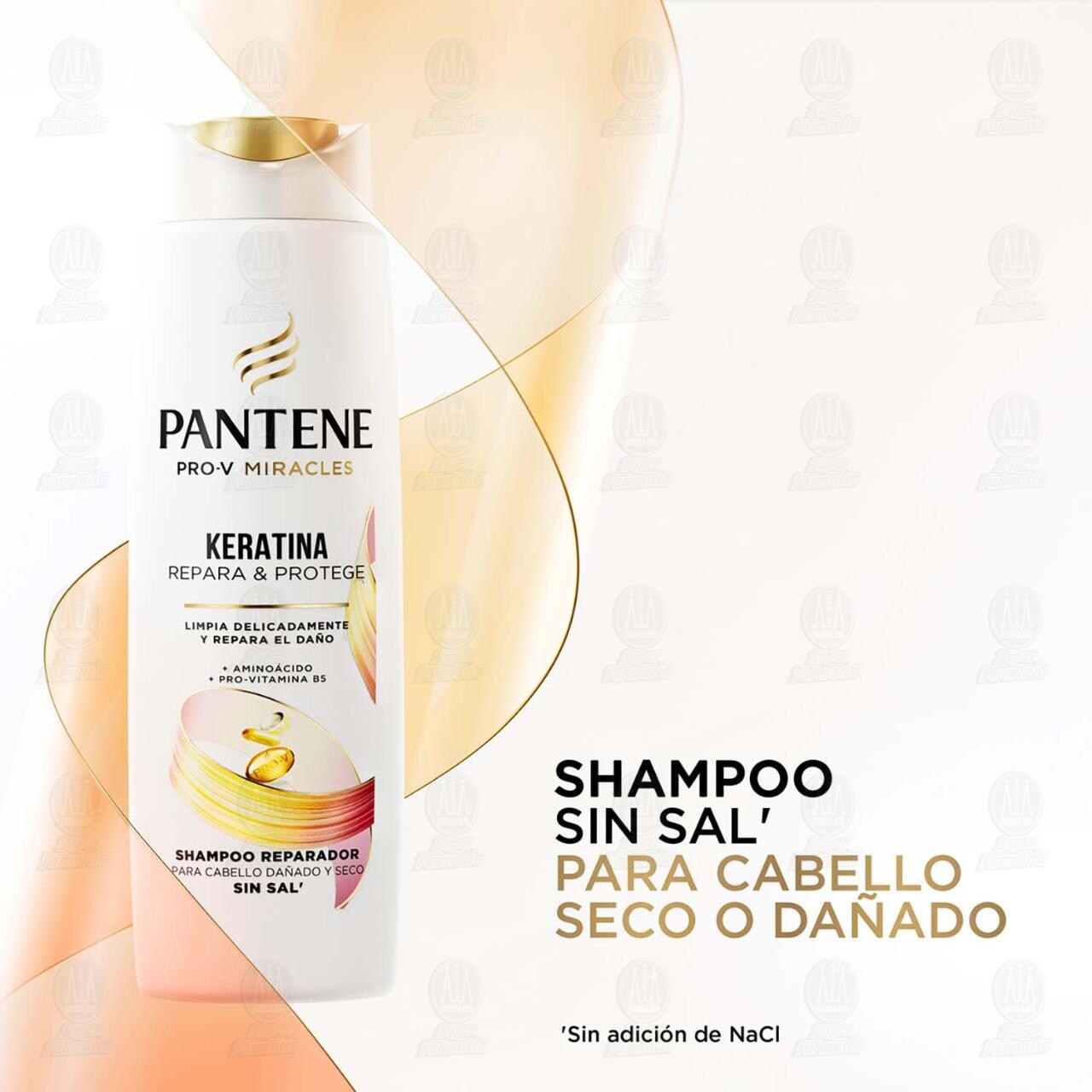 Pack Pantene Pro-V Miracles Keratina Repara & Protege Shampoo + Crema para Peinar termoprotectora, 2 pzas. image number 3