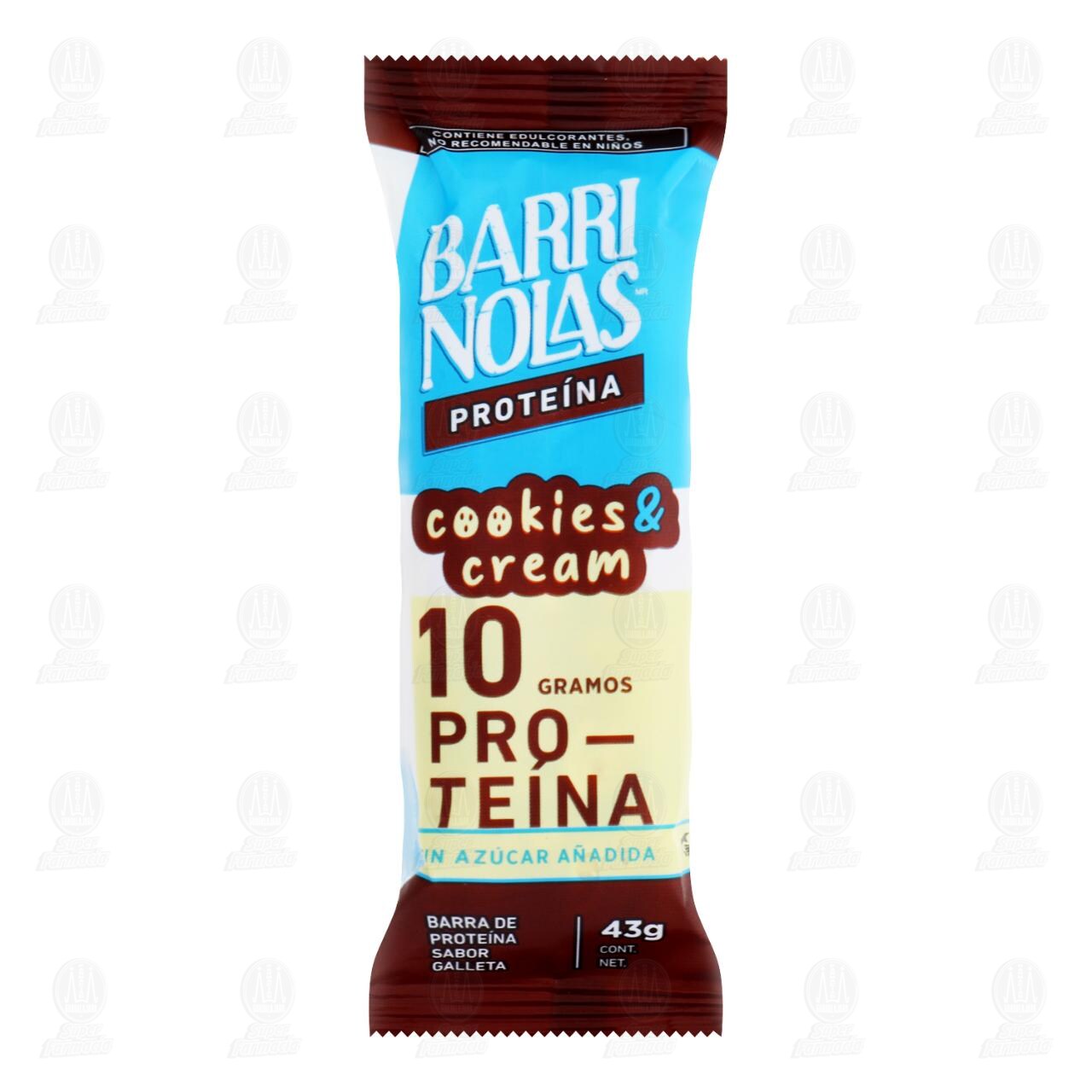 Barra Barrinolas Cookies & Cream sin Az&uacute;car A&ntilde;adida, 43 gr. image number 0