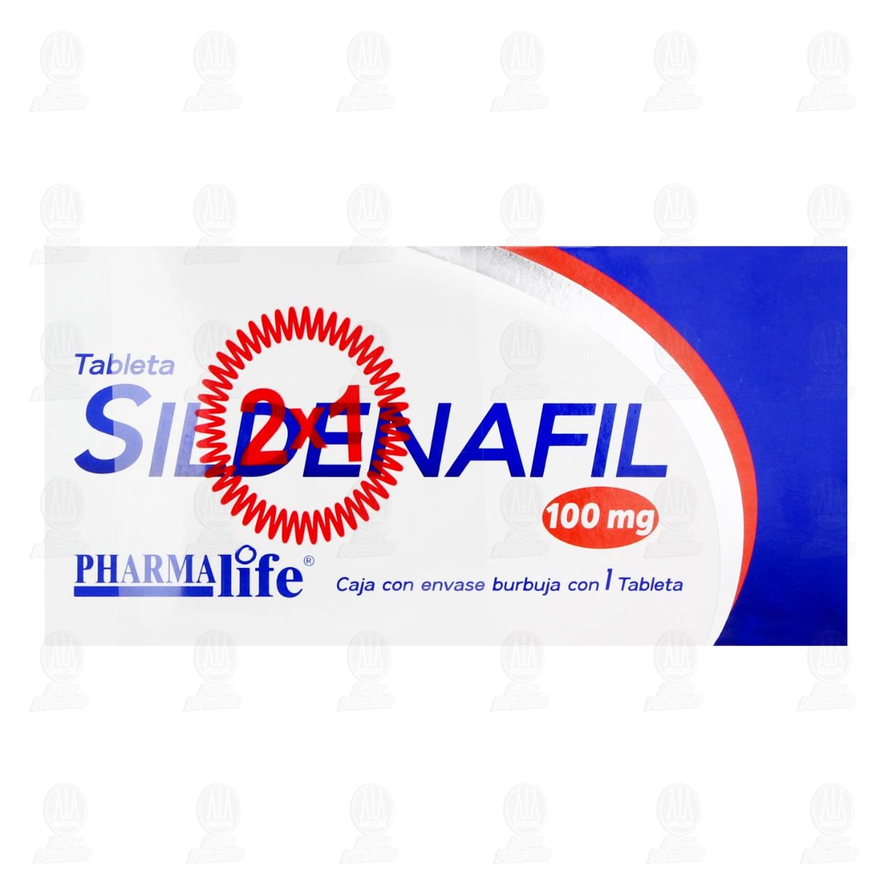 Pack Sildenafil 100 mg, 2 Cajas con 1 Tableta c/u Pharmalife. image number 1