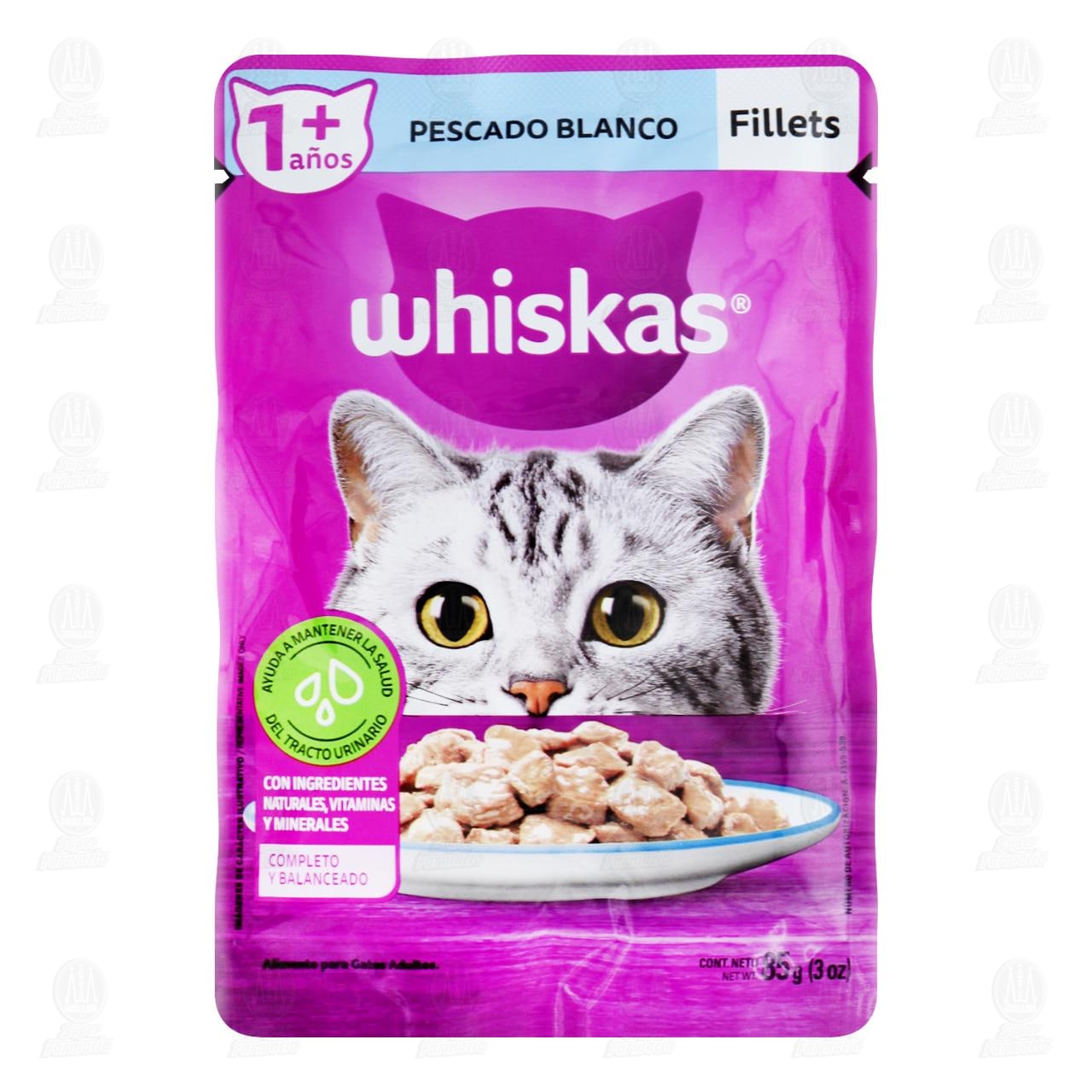 Fillets con Pescado Blanco para Gatos Adultos, 85 gr. image number 0