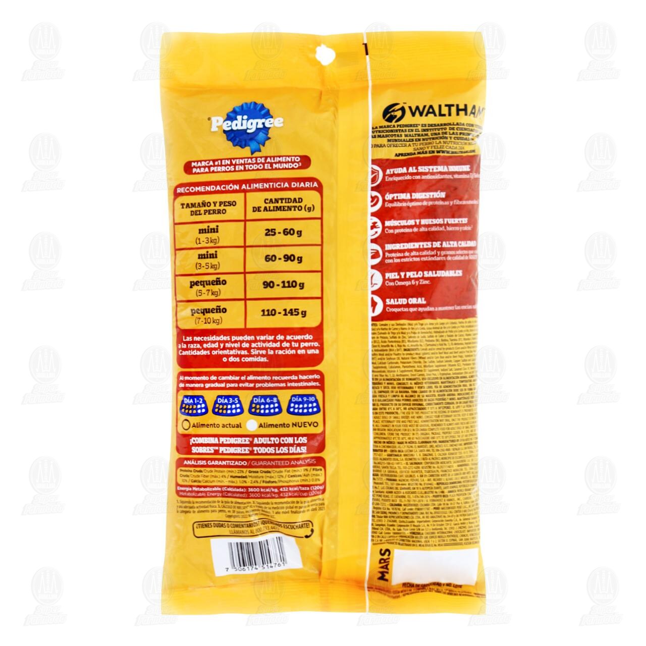 Pedigree Alimento Seco para Perros Adultos Razas Peque&ntilde;as Sabor Res y Vegetales, 420 gr. image number 1