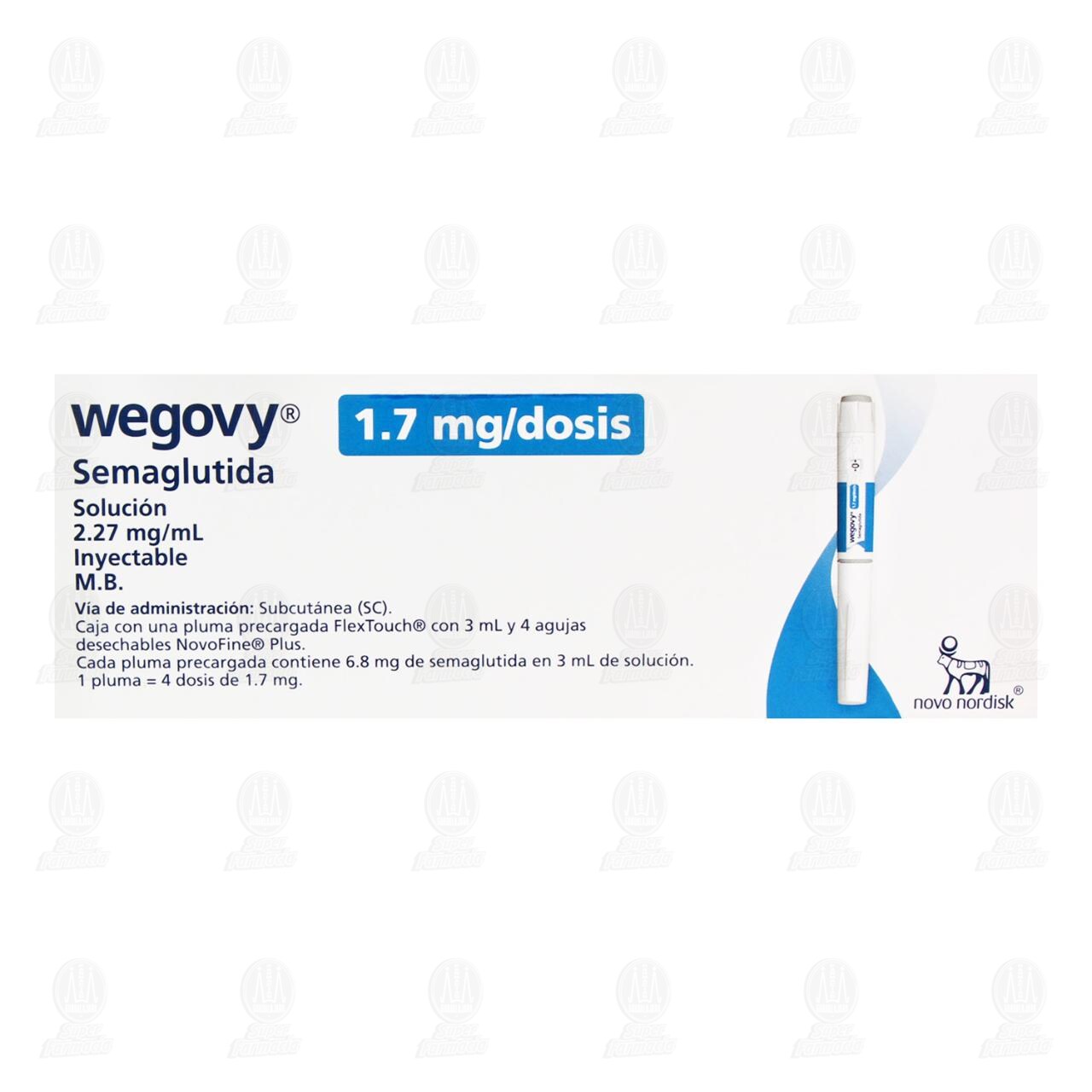 Wegovy 1.7mg/Dosis 2.27mg/ml Solución Inyectable, 1 Pluma Precargada. image number 1