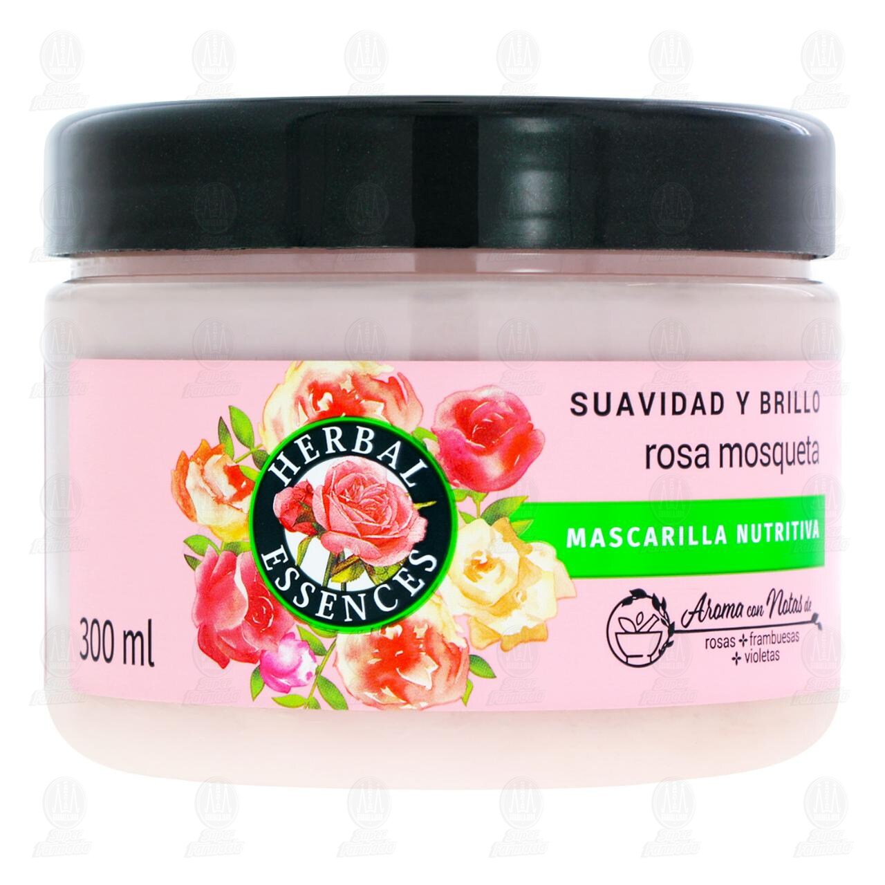 Mascarilla Nutritiva Herbal Essences Suavidad y Brillo Rosa Mosqueta, 300 ml. image number 0