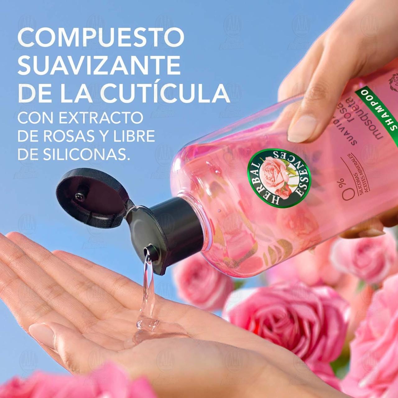 Shampoo Herbal Essences Suavidad Rosa Mosqueta, 240 ml. image number 2