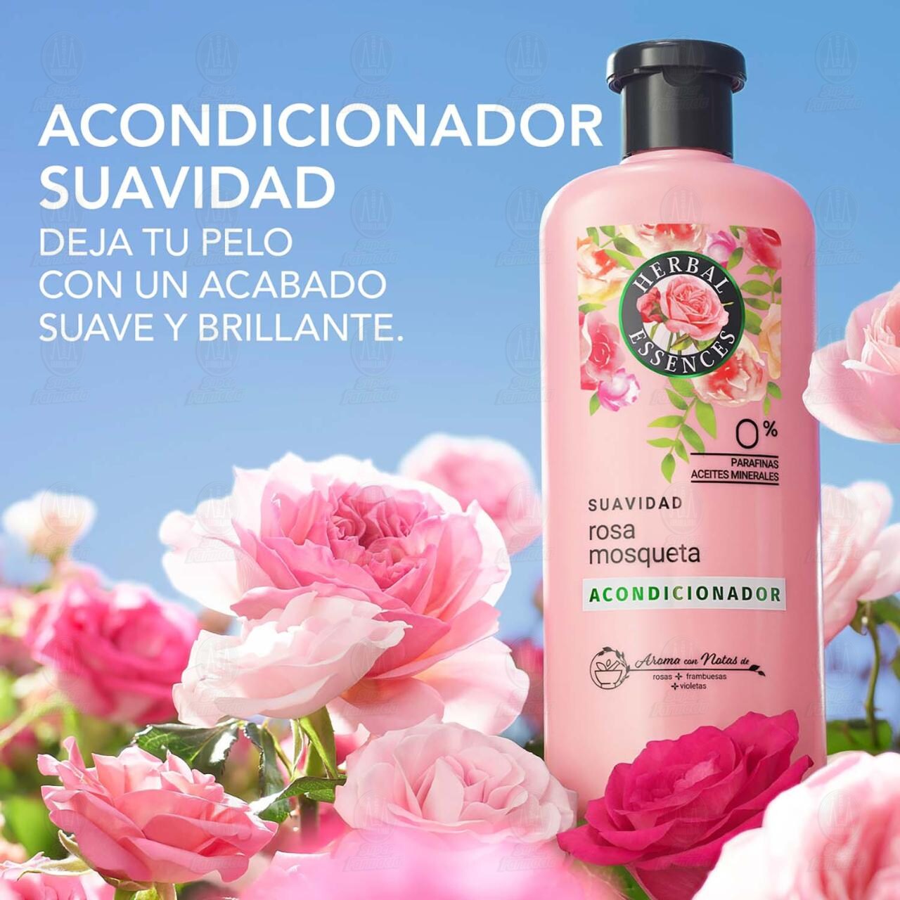 Acondicionador Herbal Essences Suavidad Rosa Mosqueta, 240 ml. image number 4