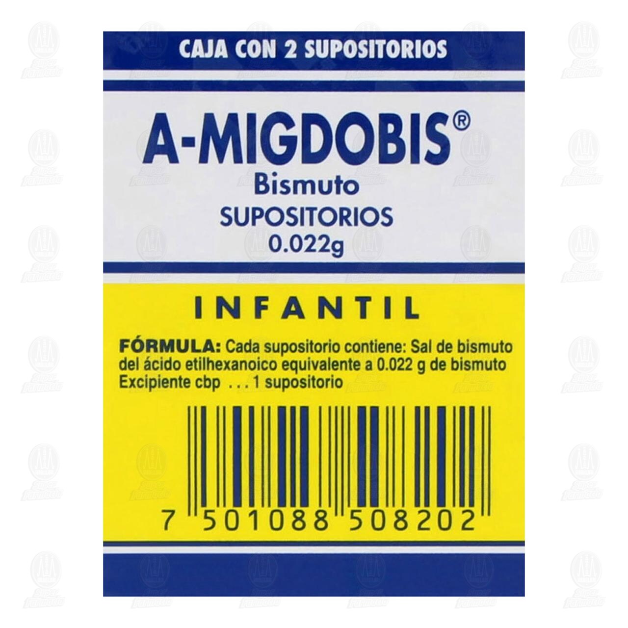 A-migdobis Infantil 0.022 gr, 2 Supositorios. image number 2