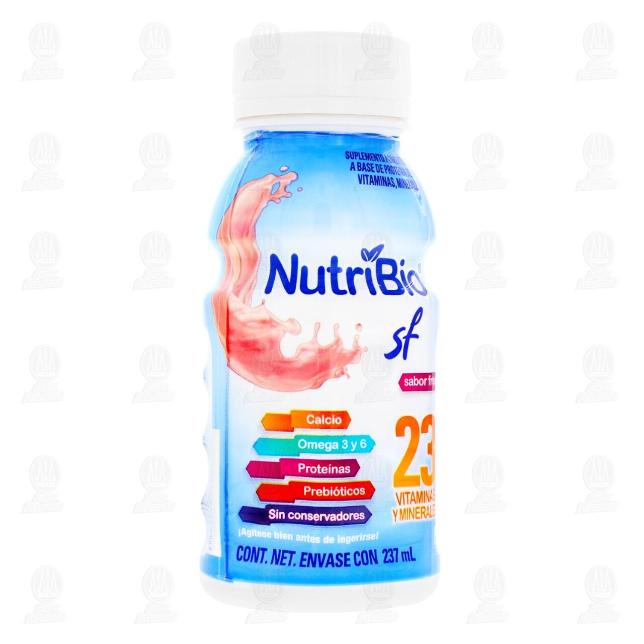 Nutribio Sf Sabor Fresa, 237 ml. image number 0