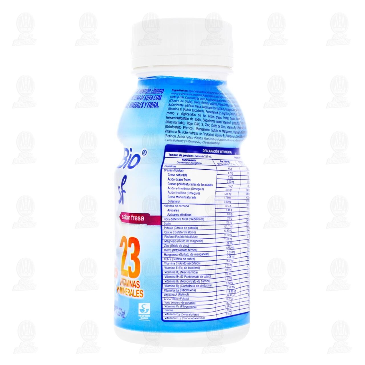 Nutribio Sf Sabor Fresa, 237 ml. image number 3