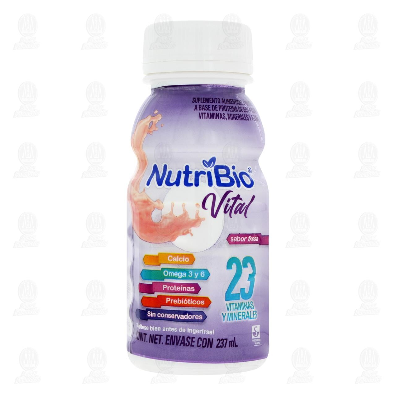 Nutribio Vital Sabor Fresa, 237 ml. image number 1