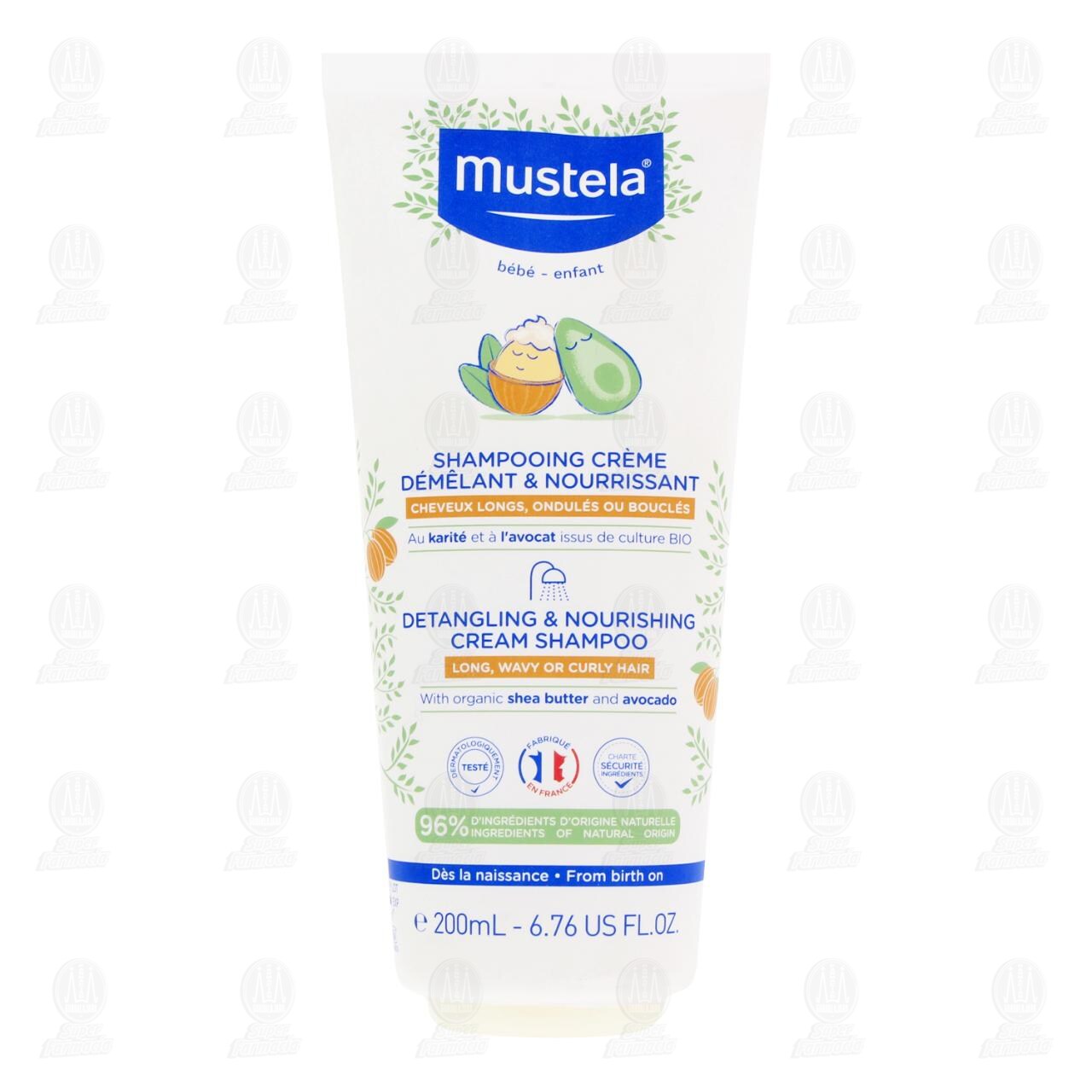Mustela Bebé Shampoo Desenredante en Crema, 200 ml.