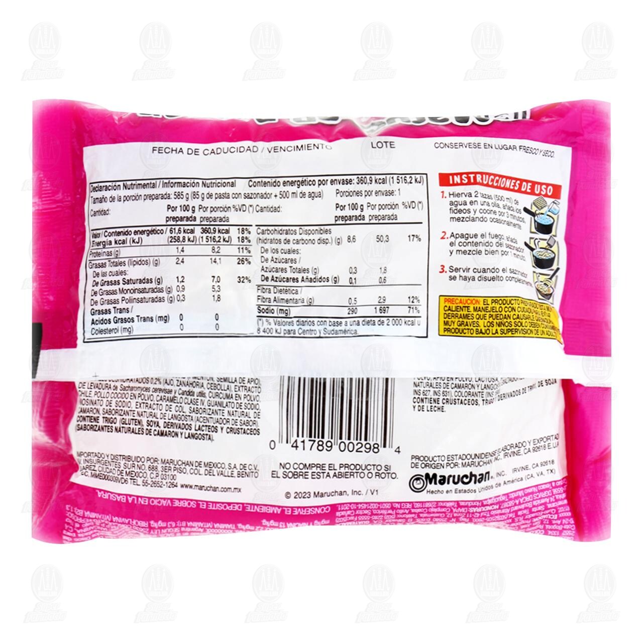 Sopa Maruchan Ramen Sabor a Camarón Picante, 85 gr. image number 1