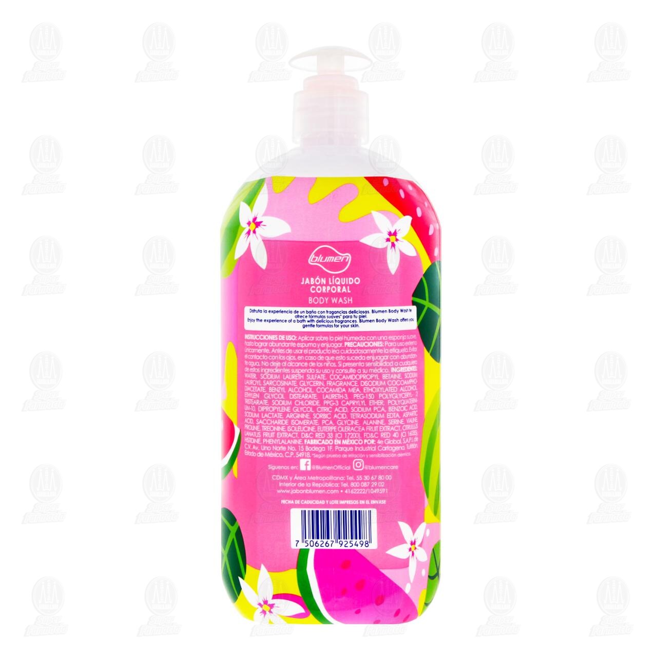 Jab&oacute;n L&iacute;quido Blumen Corporal Sand&iacute;a Piel Suave, 650 ml. image number 2