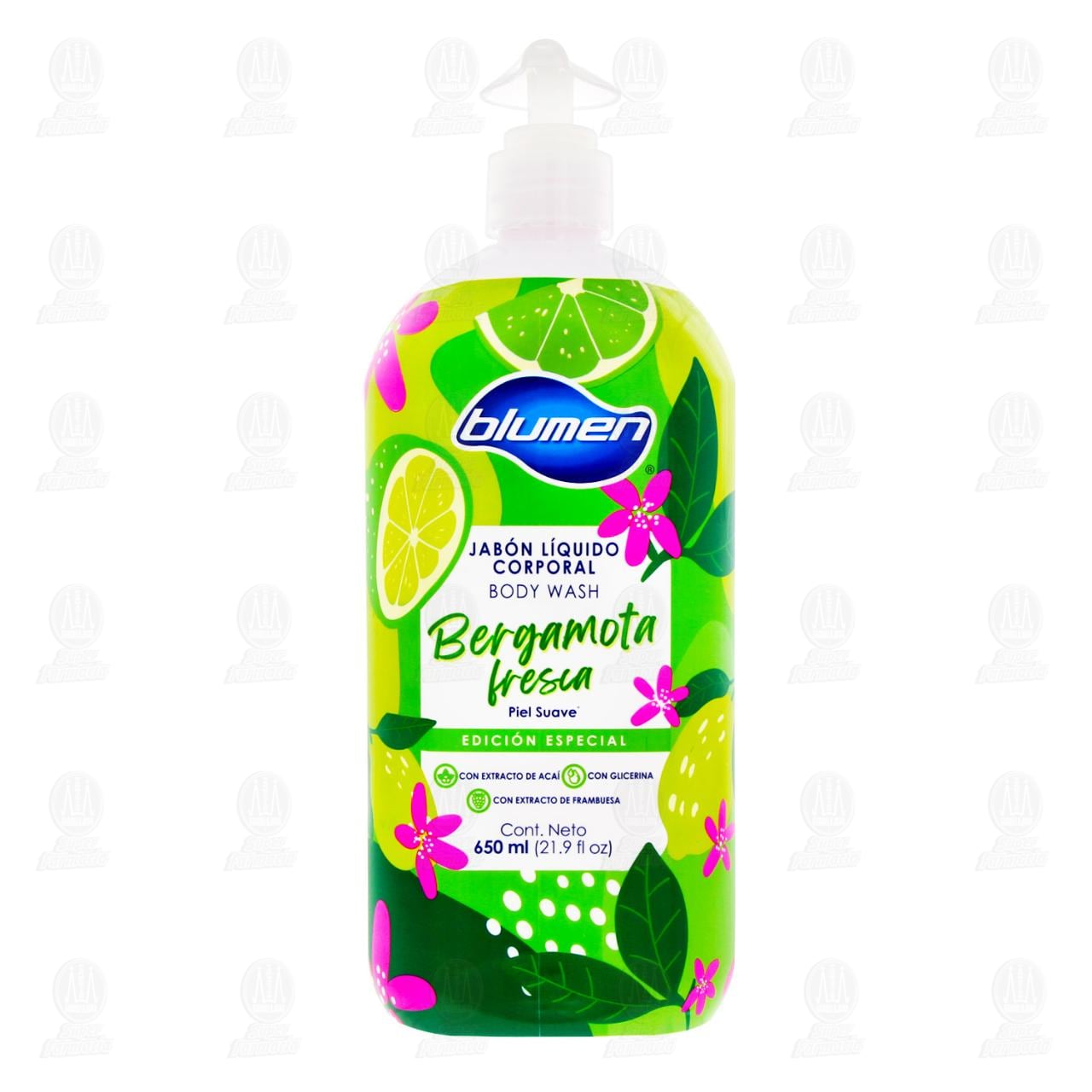 Jab&oacute;n L&iacute;quido Blumen Corporal Bergamota Fresca Piel Suave, 650 ml. image number 1