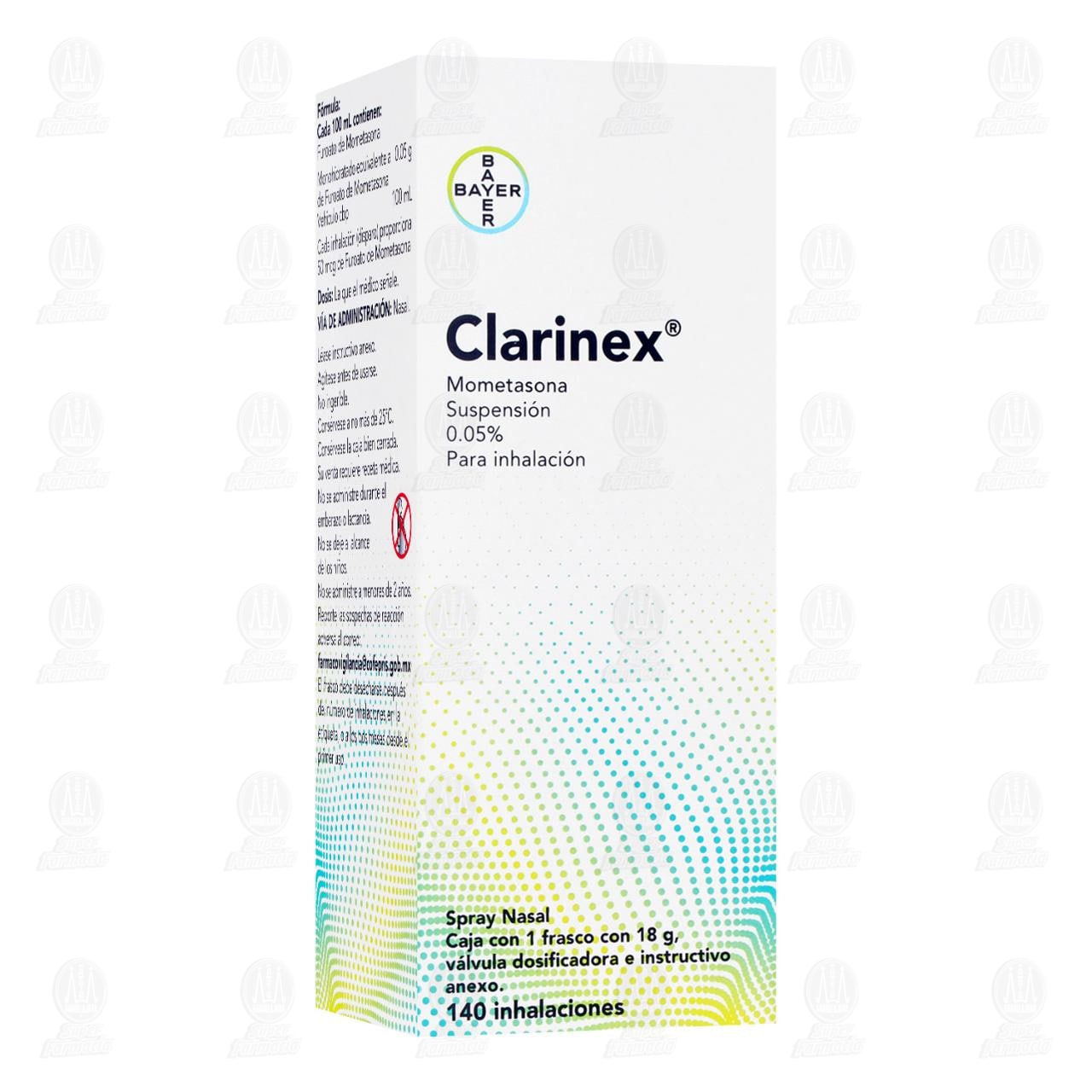 Clarinex 0.05% Suspensi&oacute;n para Inhalaci&oacute;n, 18 gr 140 Inhalaciones. image number 0