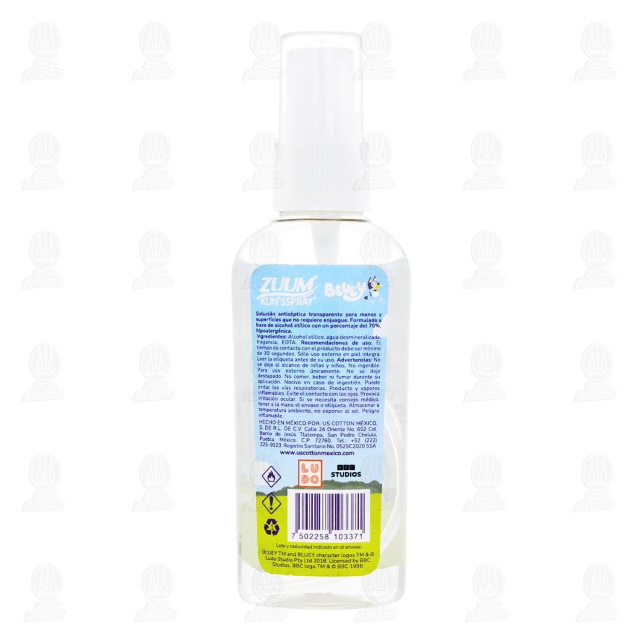 Soluci&oacute;n Antis&eacute;ptica Zuum Klin Sspray Multiusos Edici&oacute;n Bluey, 60 ml. image number 2