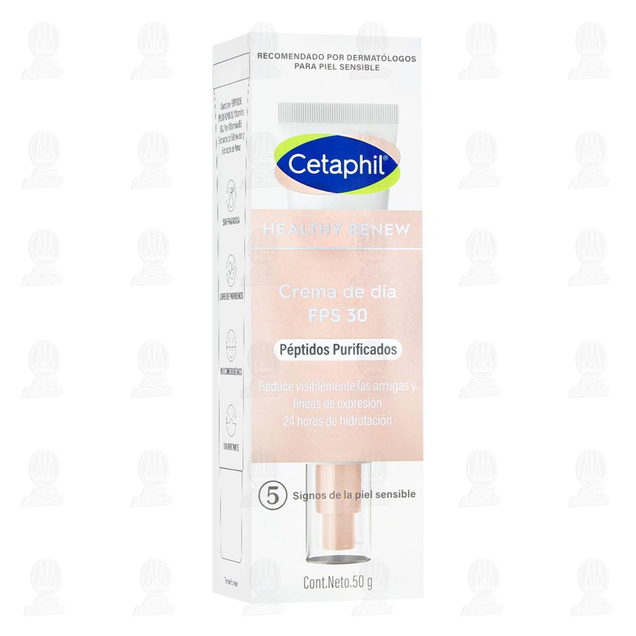 Cetaphil Healthy Renew Crema de D&iacute;a P&eacute;ptidos Purificados FPS 30, 50 gr. image number 0