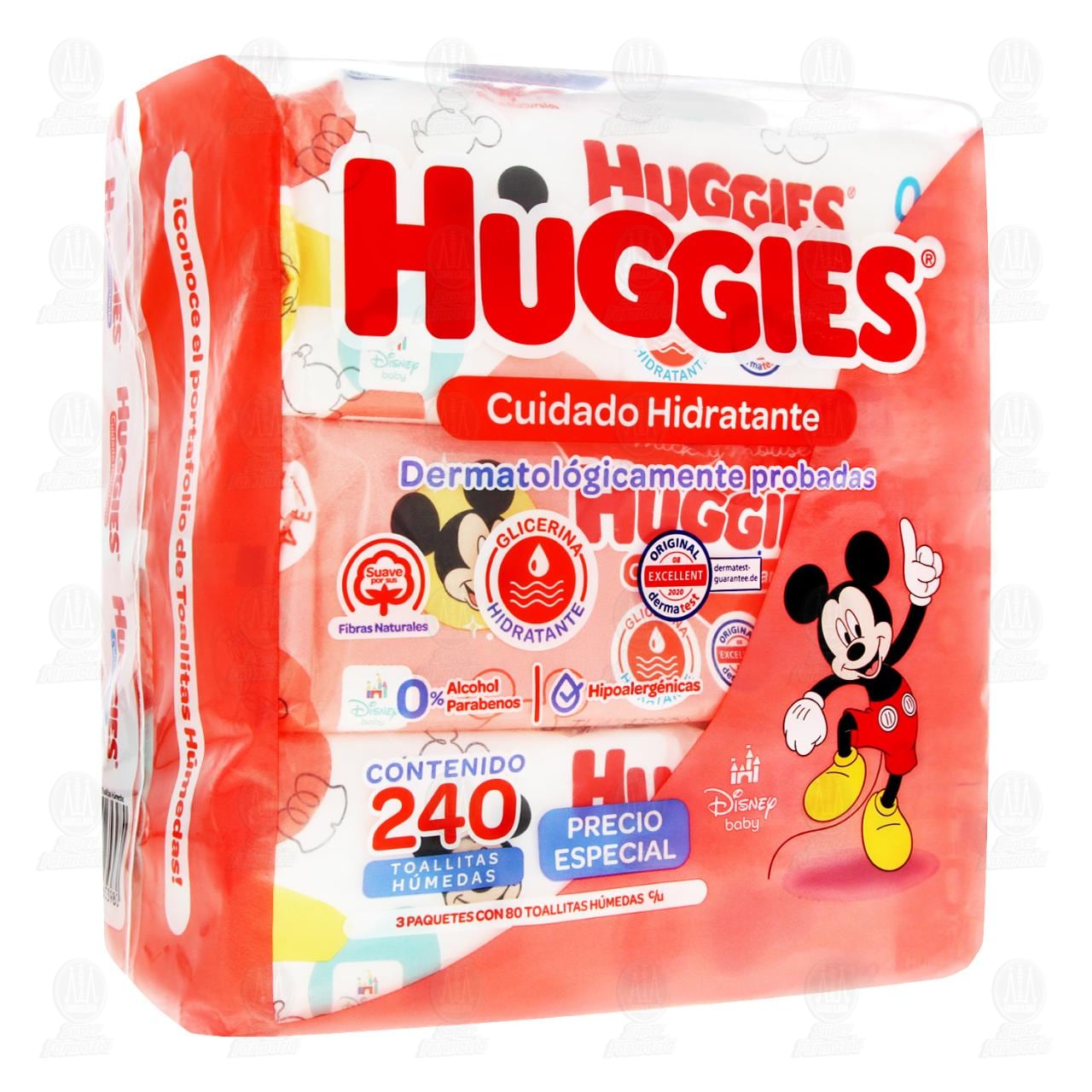 Imagen para Pack Toallitas Húmedas Huggies Cuidado Hidratante Precio Especial, 3 pzas con 80 Toallitas c/u.