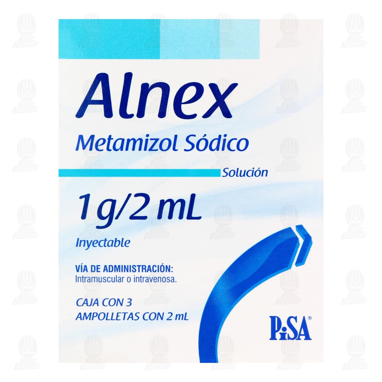 Alnex 1gr/2ml Soluci&oacute;n Inyectable, 3 Ampolletas con 2 ml c/u. image number 1