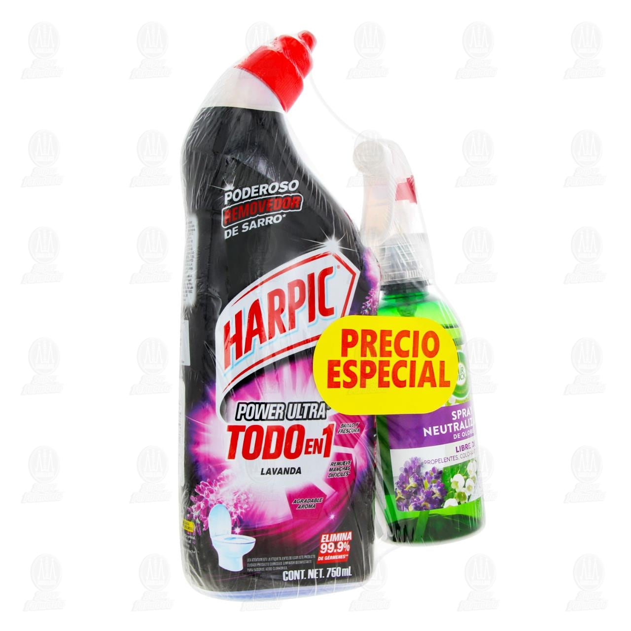 Imagen para Pack Removedor de Sarro Harpic Power Ultra 750 ml + Spray Air Wick Neutralizador de Olores 237 ml, 2 pzas.