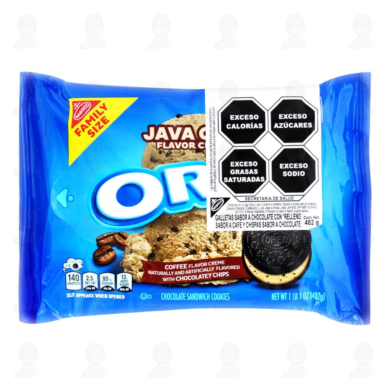 Imagen para Galletas Oreo Sabor a Café y Chispas Sabor a Chocolate, 482 gr.