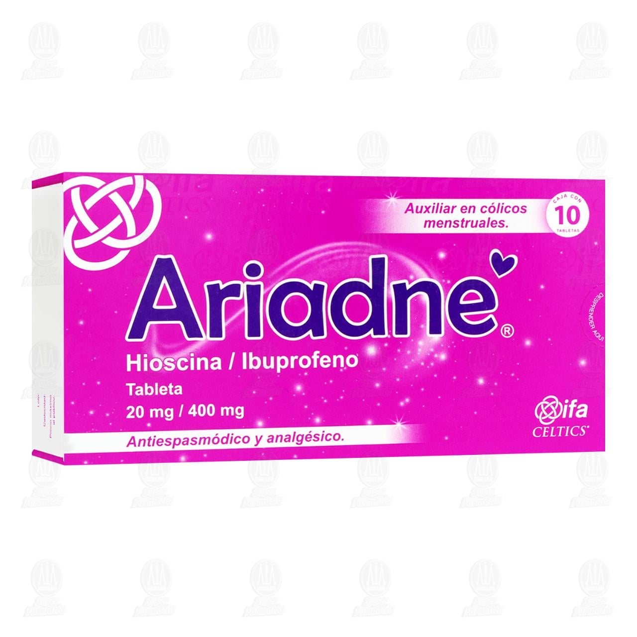 Ariadne 20mg/400mg, 10 Tabletas. image number 0