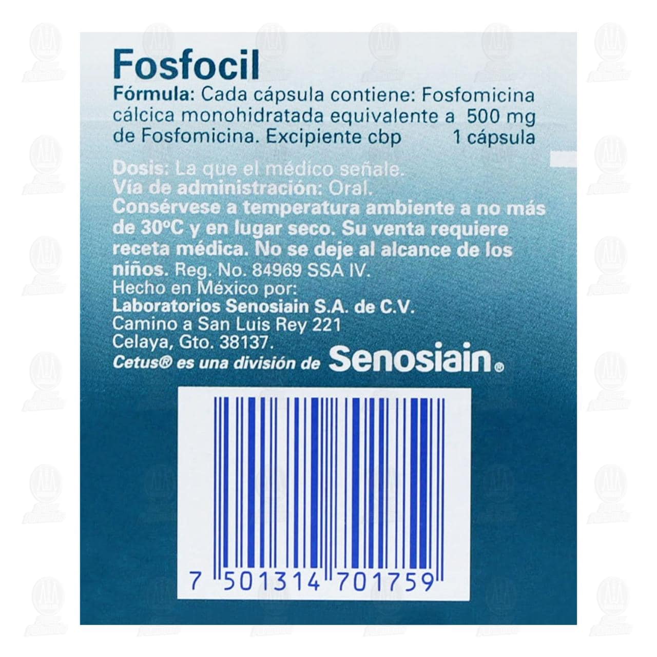 Fosfocil 500 mg, 6 C&aacute;psulas. image number 2