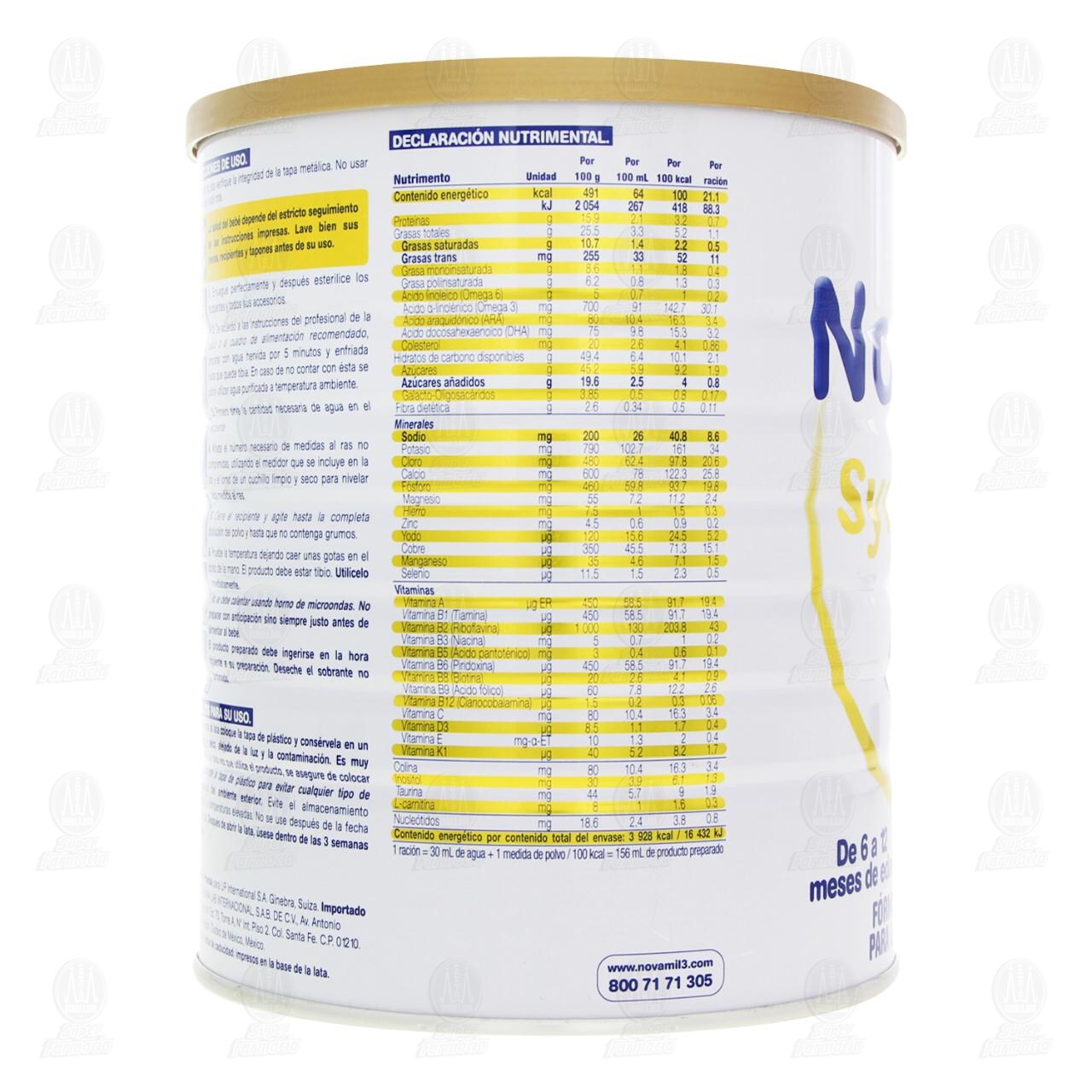 F&oacute;rmula Lactea Novamil Symbiotic Premium Etapa 2 en Polvo (Edad 6-12 Meses), 800 gr. image number 2